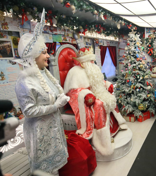В Калугу прибыл поезд Деда Мороза из Великого Устюга