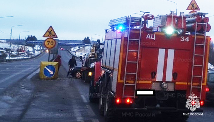 Двое пострадали в ДТП с эвакуатором в Калужской области