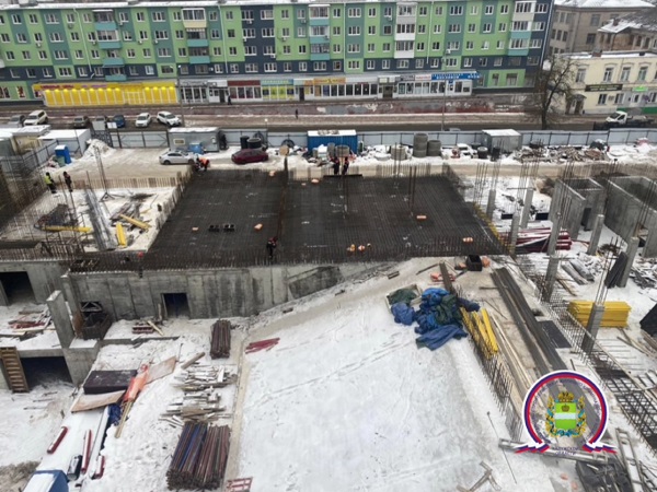 Стройку здания ТЮЗа в Калуге показали с высоты птичьего полёта