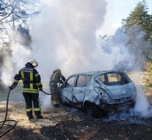 В СНТ под Обнинском сгорел автомобиль
